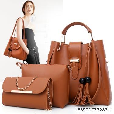 Bucket Bag Women's New Korean Edition Simple Versatile Handbag Tassel Crossbody Bag Women's Mom Trendy Child Mother Bag