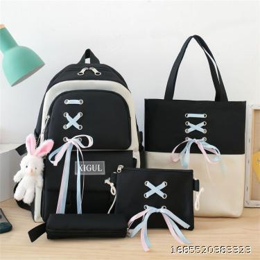 ins backpack for female Korean high school students, junior high school students, elementary school students, Mori girls, large capacity backpack, simple backpack