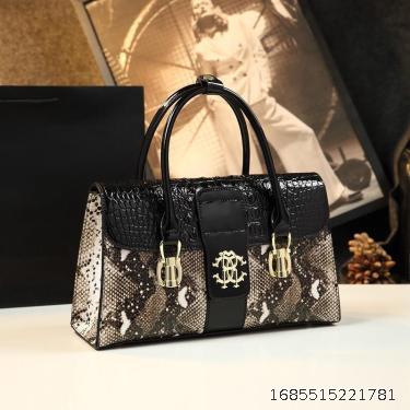 Women's New Crocodile Pattern Middle aged Mother's Bag Fashion Snake Pattern Genuine Leather Women's Bag One Shoulder Crossbody Handbag
