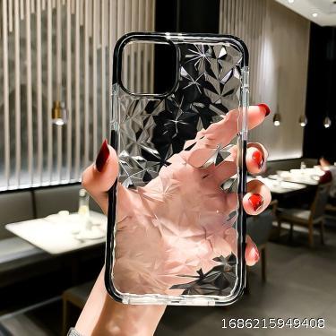 Diamond Apple 12 Phone Case 6/7/8Plus Anti drop Silicone xsMax Transparent 11/XR Soft Case Xs Contrast Color