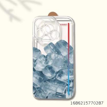Summer Ice Block Apple 11 Phone Case iPhone 11/12/13pro Transparent Cool 14promax Soft Case 78X