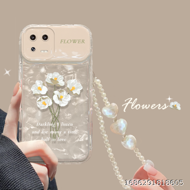 Shell Flower Bundle Xiaomi 13/12/11/10s Phone Case Flip Mirror Red Rice Note12/11 Anti Drop K60 Female