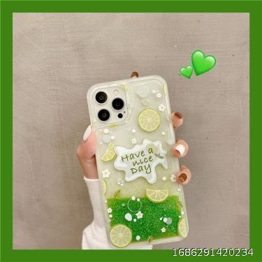 Little Fresh Lemon Peach Xiaomi 13/12 Quicksand Phone Case Red Rice Note11/10/9pro Women K40/K30
