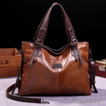 Retro Fashion Tote Soft Leather One Shoulder Crossbody Women's Bag