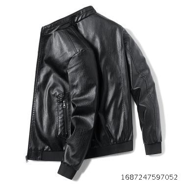 Leather Coat Men's PU Leather Business Fashion Leisure Trend Spring and Autumn New Men's Leather Coat