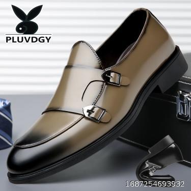 Sharp pointed formal shiny breathable high-end casual leather shoes