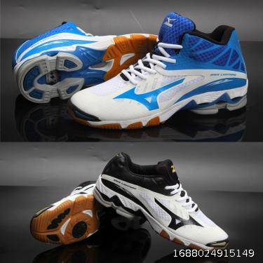Volleyball shoes Men's high top professional national team shock absorption breathable badminton shoes Training shoes Anti slip indoor sports shoes