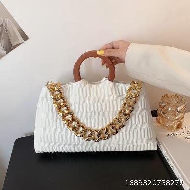 New Women's Wrinkled Handbag 2022 Autumn/Winter Fashion Trend Chain One Shoulder Crossbody Handbag