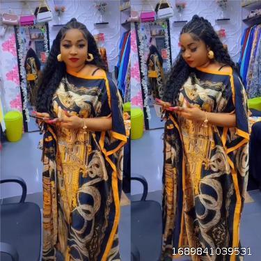 Printed robe, children's outfit with scarf, two-piece dress set