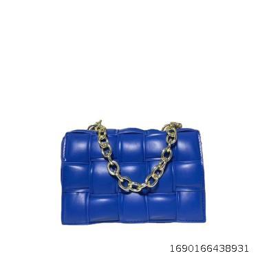 Fashion design Woven Soft Leather Chain Bag Oblique Span Single Shoulder Pillow Fashion Women's Bag