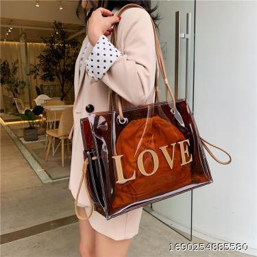 Tote Bag Large Capacity Transparent Jelly One Shoulder Crossbody Bag Trend Big Bag 2023 New Korean Edition Bag Girl