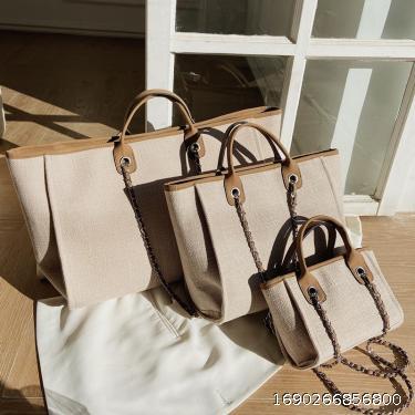 Bucket Bag Women's Large Capacity Handheld One Shoulder Diagonal Straddle Chain Tote Bag