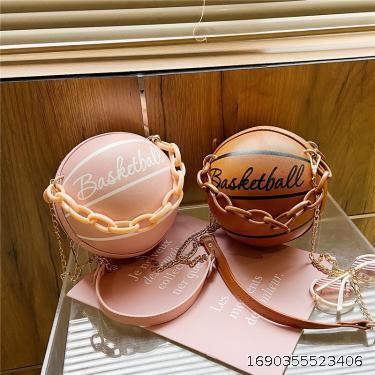Xiaoyuan Handheld Bag Women's Vintage Chain Basketball Bag Tidal Letter Chain Crossbody Bag