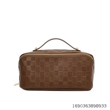 Organ PU Pillow Makeup Bag Women's Portable Cosmetics Storage Bag Travel Large Capacity Wash Bag Storage Bag