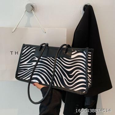 Autumn/Winter Handheld Zebra Pattern Big Bag Women's Versatile Large Capacity Shoulder Bag