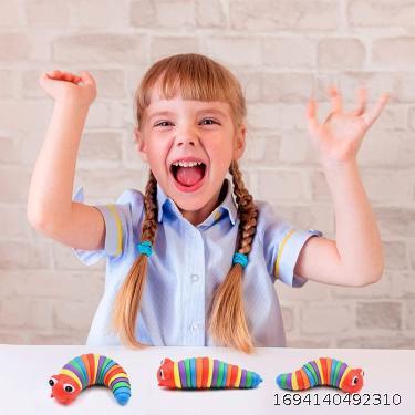 Toys, puzzle toys, snails, slugs, colorful caterpillars