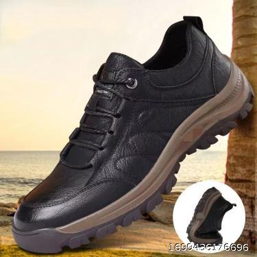 Large Men's Shoes 2023 New British Casual Shoes Men's Anti slip Outdoor Climbing Shoes Leather Shoes Men's