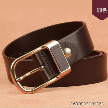 Genuine men's leather belt simulation leather needle buckle, middle-aged and young denim trend casual belt, man