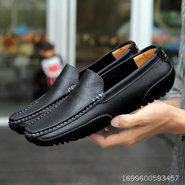 Pea shoes Genuine leather men's leather shoes Men's oversized shoes British men's shoes Soft soled casual men's leather shoes Wholesale of single shoes