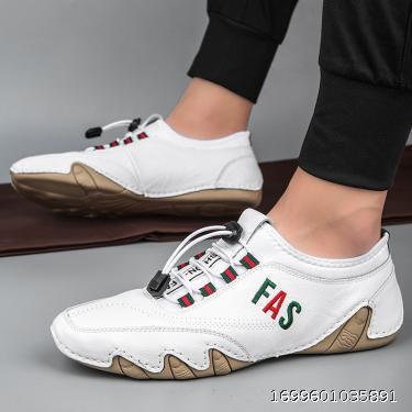Casual leather shoes Men's shoes Large men's casual shoes Spring and summer new lazy shoes British bean shoes Cowhide men's shoes