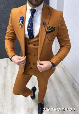 2022 British style suit suit suit set for men's groom and best man suit three piece cross-border suit
