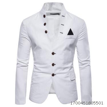 Suit Multi Button Decoration Casual Standing Collar Suit Fashion Suit Coat Men