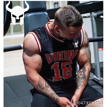Sports Tank Top Men's New Summer Fitness Mesh Quick Drying Tank Top Letter Basketball Training Clothes Running Sports Top