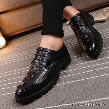 Men's Shoes Winter Velvet 2023 New Trend Elevated Casual Shoes Leather Shoes