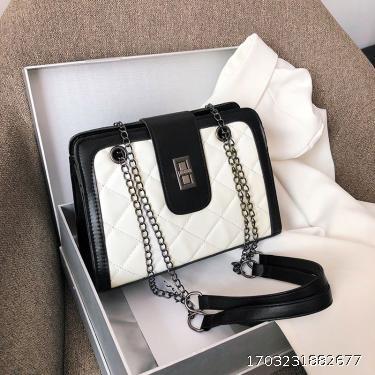 High end, Western style, Small Fragrant Wind, Lingge Bag, Women's Bag Chain, Girl's One Shoulder Crossbody Bag