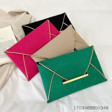 Spring New Simple Handheld Envelope Bag New Handbag Style One Shoulder Crossbody Hand Grab Bag Youth Women's Bag