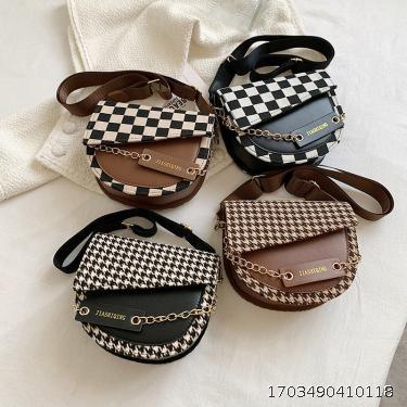 Fashion Chessboard Checkered Saddle Bag New minimalist Handbag Qianniao Checkered Korean Style Shoulder Bag