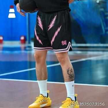 Street basketball American shorts Men's basketball training fitness quarter pants Loose sports quick drying mesh shorts