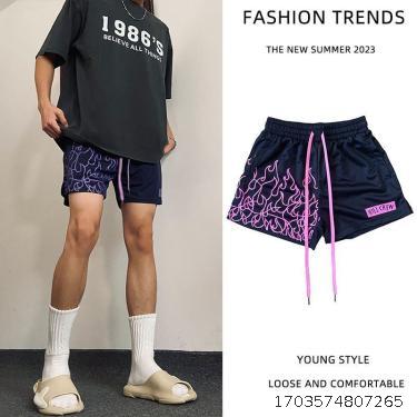 Wearing loose and original American shorts, niche, same style as Yang Zheng's European and American style new thin three part pants, five part denim