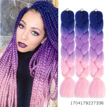 chemical fiber wig big braid African dirty braid color gradient Fried Dough Twists braid high-temperature fiber dirty braid