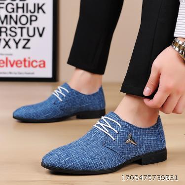 Men's oversized cloth shoes, breathable pointed linen canvas shoes, formal men's shoes, business casual shoes, Beijing old cloth shoes