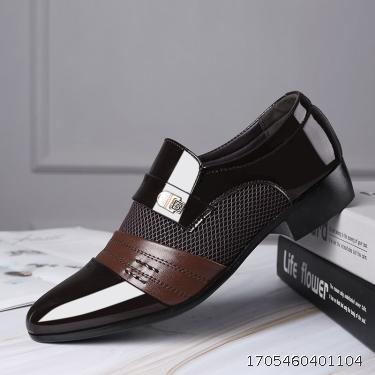 Men's Shoes Leather Shoes Men's Casual Shoes Business Dress Shoes Large Size Versatile Wedding Shoes
