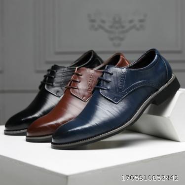 Business Dress Leather Shoes Trendy Large Size Pointed Men's Shoes