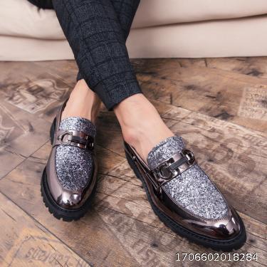 2023 Autumn New Business British Men's Casual Leather Shoes Trendy Bright Leather Work Shoes Cross border Large Size Amazon