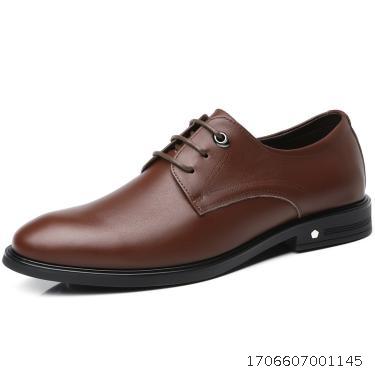 Spring/Summer Top Leather Men's Formal Leather Shoes New British Style Men's Shoes Round Head Business Casual Shoes Men's Low Top Shoes