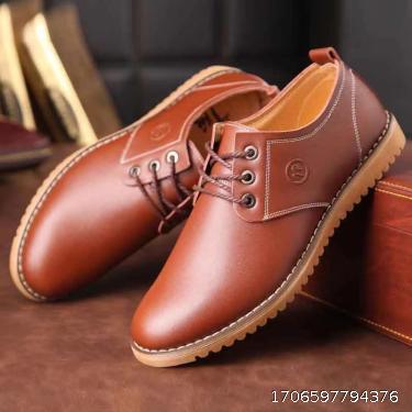 Men's leather shoes, genuine leather, British versatile casual shoes, Korean version, plush soft soled men's shoes, round toe, cow tendon sole, large size trendy shoes