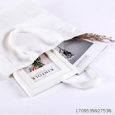 Canvas Bag Handheld Blank Cotton Bag Wholesale Student Bundle Double Shoulder Backpack Gift Bag Canvas Bag Colored Logo