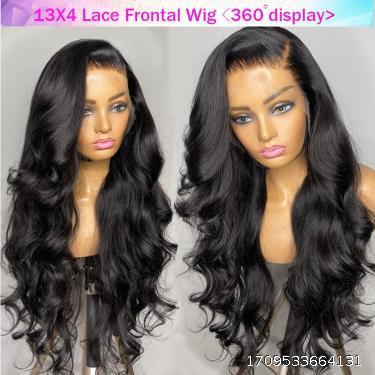 Former lace large wave wig, new product for women, European and American wigs, women's center point long curly hair, synthetic fiber Xuchang headband