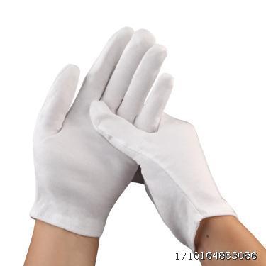 White Gloves, Pure Cotton Etiquette, White Thin Style for Men and Women