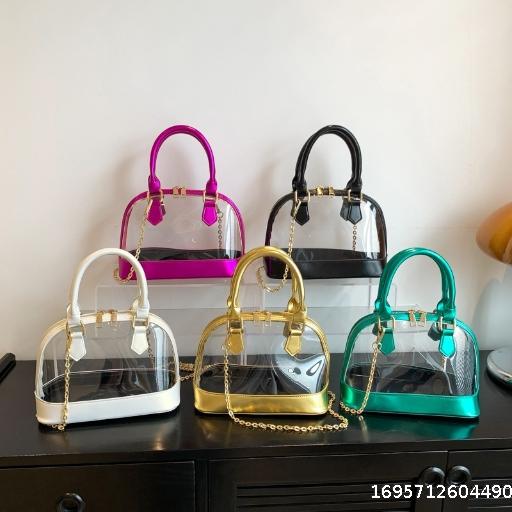 Fashionable and Transparent This Year's Popular Shell Bag Summer Crossbody Bag PVC Chain Trend Shoulder Bag