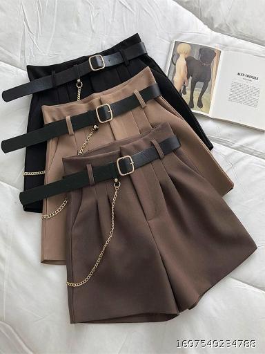 Spring and Autumn Suit Shorts for Women Outerwear 2023 New Korean Version Slim High Waist A-line Wide Leg Pants Versatile Casual Pants