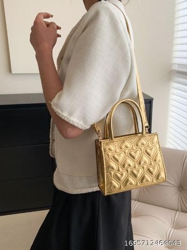 Simple Love Handheld Small Bag Women's Leisure One Shoulder Crossbody Bag Commuter Small Square Bag
