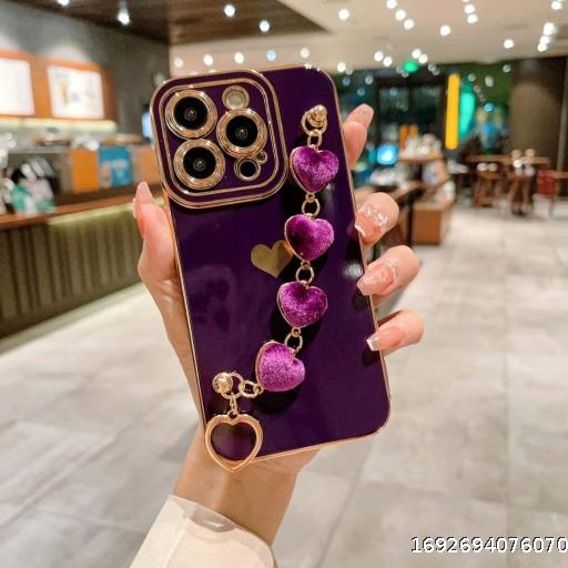 Phone Case Latest Dark Night Purple Little Love Electroplated Case 11 High Quality All Inclusive 14