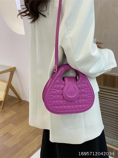 Personalized Casual Bag Women's Spring Shoulder Bag Solid Color Texture Handheld Crossbody Underarm Handbag