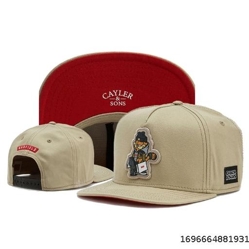 Hot selling European and American Garfield Cat Garfield Embroidered Hip Hop Flat brim Hat Men's and Women's Baseball Hat Sunshade Street Dance Hat