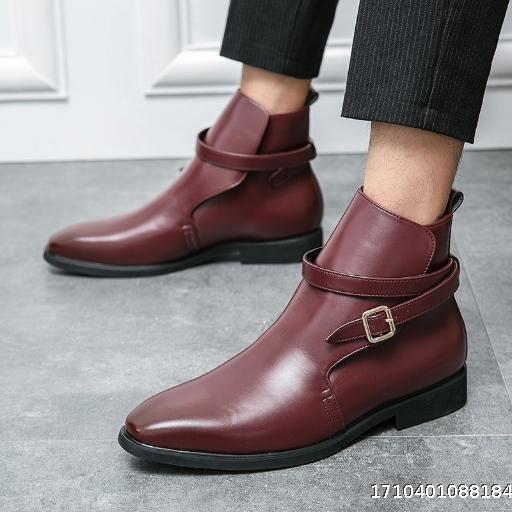 Chelsea Short Boots Retro Martin Boots Short Boots Belt Buckle